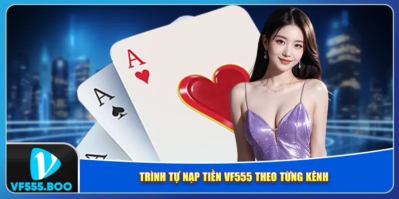 Trình tự nạp tiền VF555 theo từng kênh